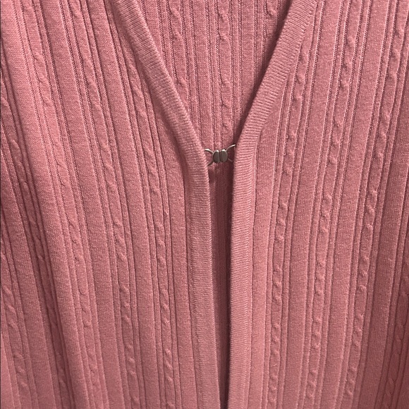 Croft & Barrow Rose Open Front Cardigan - Picture 3 of 11